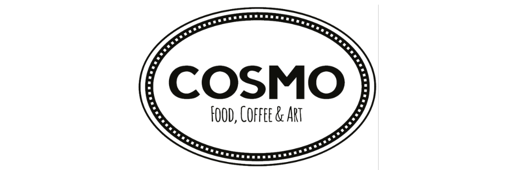 cosmo food coffeeand art logo
